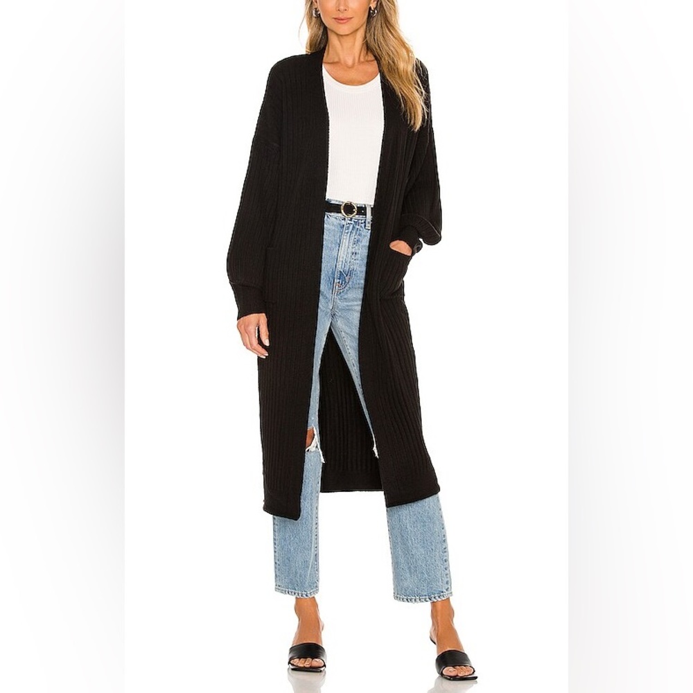 *NWT* 525 AMERICA RIB DUSTER BLACK